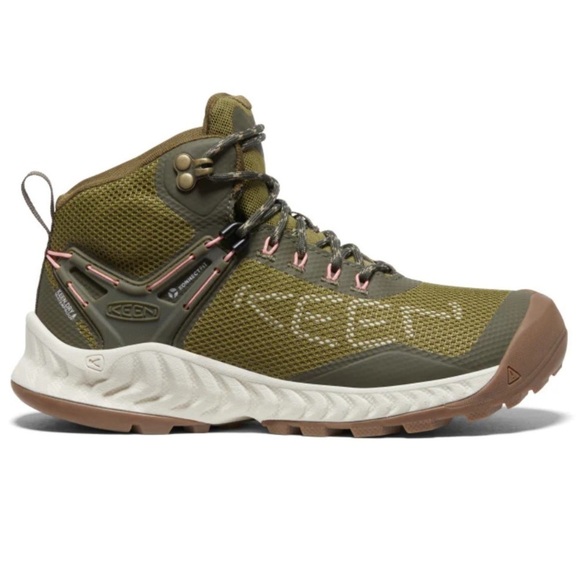 Keen Women's NXIS EVO Waterproof Boot in Olive Drab/ Silver Birch Size 11 - Picture 1 of 8